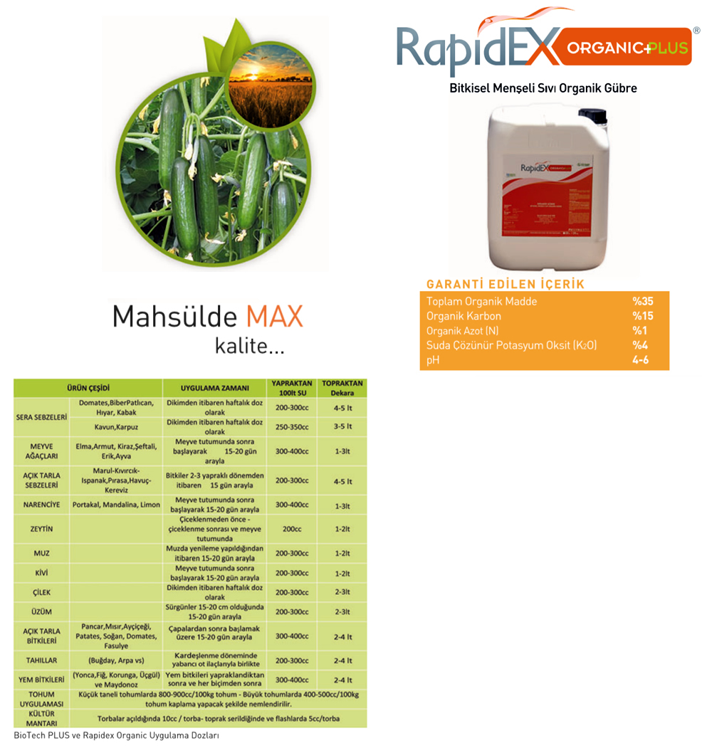 Rapidex Organic Plus-İztar Tarım Rapidex Organic Plus-İztar Tarım